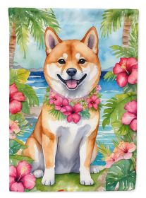 Shiba Inu Luau Garden Flag Mailbox Flag Decorative Yard Flag Banner Outside Patio Artwork Yard Flower Beds, Garden Size, Multicolor