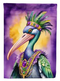 Pelican Mardi Gras Garden Flag Mailbox Flag Decorative Yard Flag Banner Outside Patio Artwork Yard Flower Beds, Garden Size, Multicolor