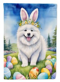 Samoyed Easter Egg Hunt Garden Flag Mailbox Flag Decorative Yard Flag Banner Outside Patio Artwork Yard Flower Beds, Garden Size, Multicolor