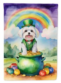 Maltese St Patrick's Day Garden Flag Mailbox Flag Decorative Yard Flag Banner Outside Patio Artwork Yard Flower Beds, Garden Size, Multicolor