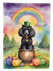 Black Poodle St Patrick's Day Garden Flag Mailbox Flag Decorative Yard Flag Banner Outside Patio Artwork Yard Flower Beds, Garden Size, Multicolo