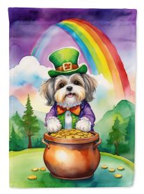 Lhasa Apso St Patrick's Day Garden Flag Mailbox Flag Decorative Yard Flag Banner Outside Patio Artwork Yard Flower Beds, Garden Size, Multicolor