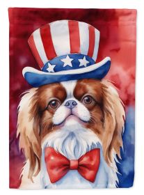 Japanese Chin Patriotic American Garden Flag Mailbox Flag Decorative Yard Flag Banner Outside Patio Artwork Yard Flower Beds, Garden Size, Multic