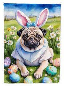 Pug Easter Egg Hunt Garden Flag Mailbox Flag Decorative Yard Flag Banner Outside Patio Artwork Yard Flower Beds, Garden Size, Multicolor