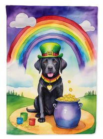 Labrador Retriever St Patrick's Day House Flag Large Porch Sleeve Pole Decorative Outside Yard Banner Artwork Wall Hanging, Polyester, House Size