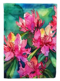 West Virginia Rhododendrons in Watercolor Garden Flag Mailbox Flag Decorative Yard Flag Banner Outside Patio Artwork Yard Flower Beds, Garden Siz