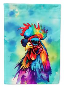 Hippie Animal Rooster Garden Flag Mailbox Flag Decorative Yard Flag Banner Outside Patio Artwork Yard Flower Beds, Garden Size, Multicolor