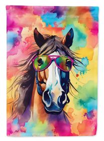 Hippie Animal Horse Garden Flag Mailbox Flag Decorative Yard Flag Banner Outside Patio Artwork Yard Flower Beds, Garden Size, Multicolor