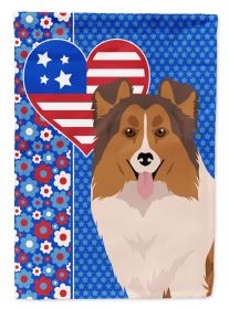 Sable Sheltie USA American Garden Flag Mailbox Flag Decorative Yard Flag Banner Outside Patio Artwork Yard Flower Beds, Garden Size, Multicolor