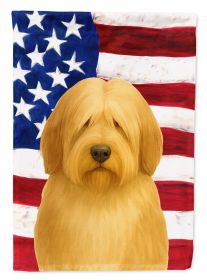 Fawn Bearded Collie American Flag Garden Flag Mailbox Flag Decorative Yard Flag Banner Outside Patio Artwork Yard Flower Beds, Garden Size, Multi