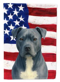 Blue American Staffordshire Terrier American Flag Garden Flag Mailbox Flag Decorative Yard Flag Banner Outside Patio Artwork Yard Flower Beds