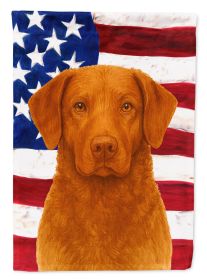 Sedge Chesapeake Bay Retriever American Flag Garden Flag Mailbox Flag Decorative Yard Flag Banner Outside Patio Artwork Yard Flower Beds, Garden