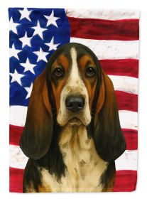 Tri-color Basset Hound American Flag Garden Flag Mailbox Flag Decorative Yard Flag Banner Outside Patio Artwork Yard Flower Beds, Garden Size