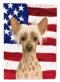 Hairless Mottled Pattern Chinese Crested American Flag Garden Flag Mailbox Flag Decorative Yard Flag Banner Outside Patio Artwork Yard Flower Bed