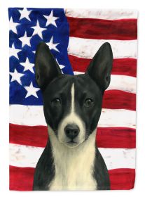 Black and White Basenji American Flag Garden Flag Mailbox Flag Decorative Yard Flag Banner Outside Patio Artwork Yard Flower Beds, Garden Size