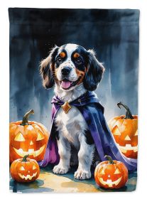 Welsh Springer Spaniel Puppy Halloween Garden Flag Mailbox Flag Decorative Yard Flag Banner Outside Patio Artwork Yard Flower Beds, Garden Size