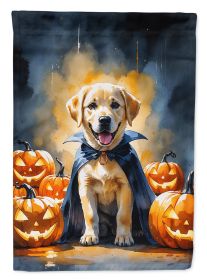 Yellow Labrador Retriever Puppy Halloween Garden Flag Mailbox Flag Decorative Yard Flag Banner Outside Patio Artwork Yard Flower Beds, Garden Siz