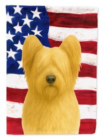 Wheaten Skye Terrier American Flag Garden Flag Mailbox Flag Decorative Yard Flag Banner Outside Patio Artwork Yard Flower Beds, Garden Size
