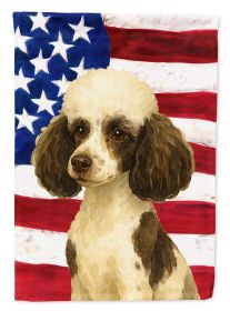 Parti Toy Poodle American Flag Garden Flag Mailbox Flag Decorative Yard Flag Banner Outside Patio Artwork Yard Flower Beds, Garden Size, Multicol