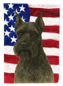 Black Schnauzer American Flag Garden Flag Mailbox Flag Decorative Yard Flag Banner Outside Patio Artwork Yard Flower Beds, Garden Size, Multicolo