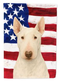 White Bull Terrier American Flag Garden Flag Mailbox Flag Decorative Yard Flag Banner Outside Patio Artwork Yard Flower Beds, Garden Size, Multic